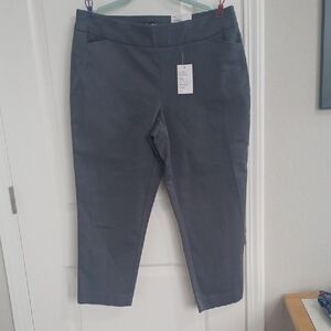 Croft & Barrow Gray Straight-Leg Pants